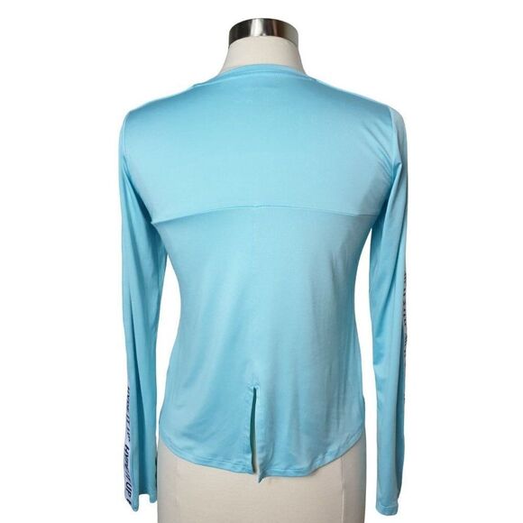 Women's Lightweight Split Back Stretch Long Sleeve Crop Top XL - Picture 4 of 6